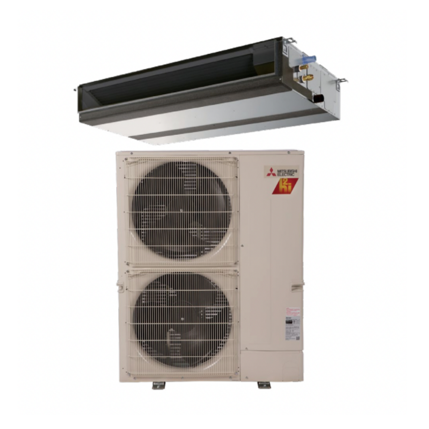 Mitsubishi 36,000 BTU Mid-Static Hyper-Heating Horizontal Ducted Heat Pump System PEAD-AA36NL/SUZ-AK36NLHZ- R454B -PEAD-AA36NL/SUZAK36NLHZ