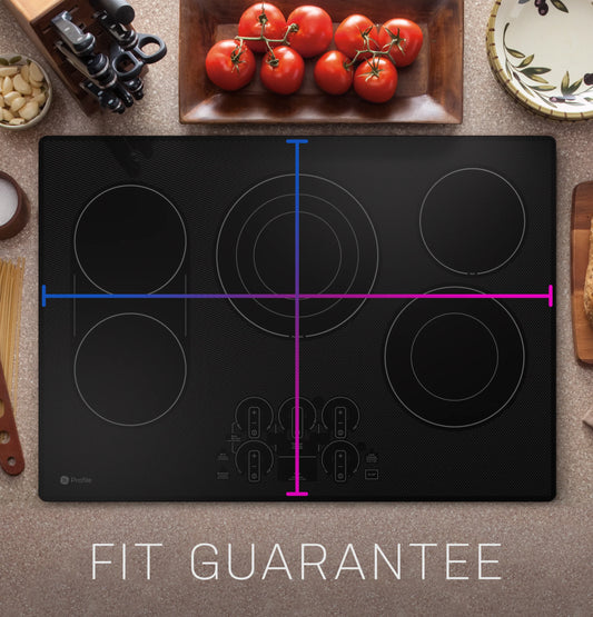 GE Appliances Profile 30" Built-In Touch Control Electric Cooktop Stainless Steel on Black - PEP9030STSS