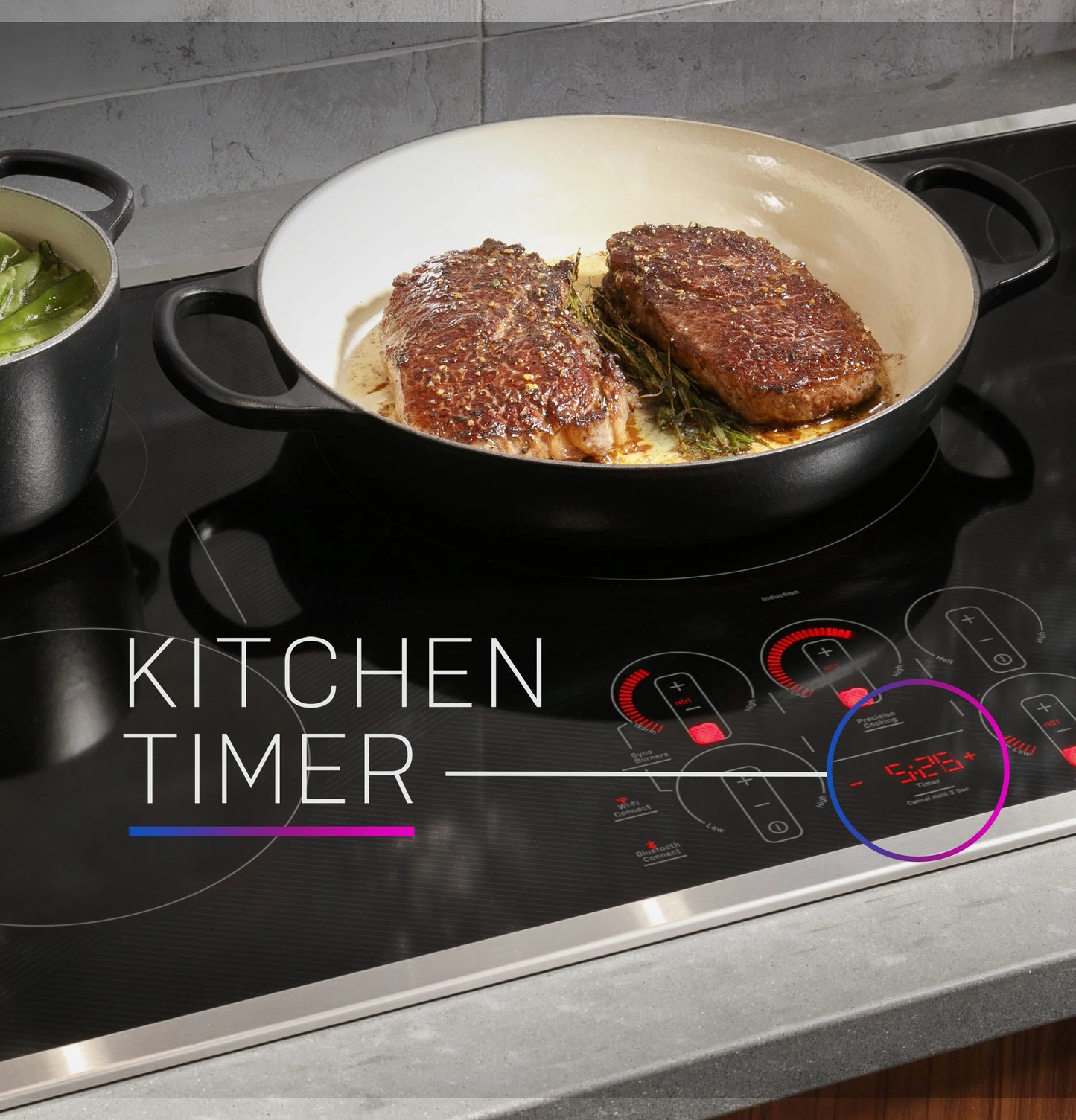 GE Appliances  30" Built-In Touch Control Induction Cooktop Black - PHP9030DTBB