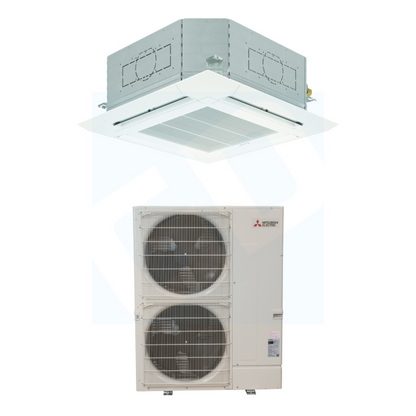 Mitsubishi PLA-AE30NL & PUY-AH30NL 30,000 BTU 21.9 SEER2 Ceiling Cassette Cooling Only System - R454B - PLAAE30NL/PLP41EAEU/PUYAH30NL