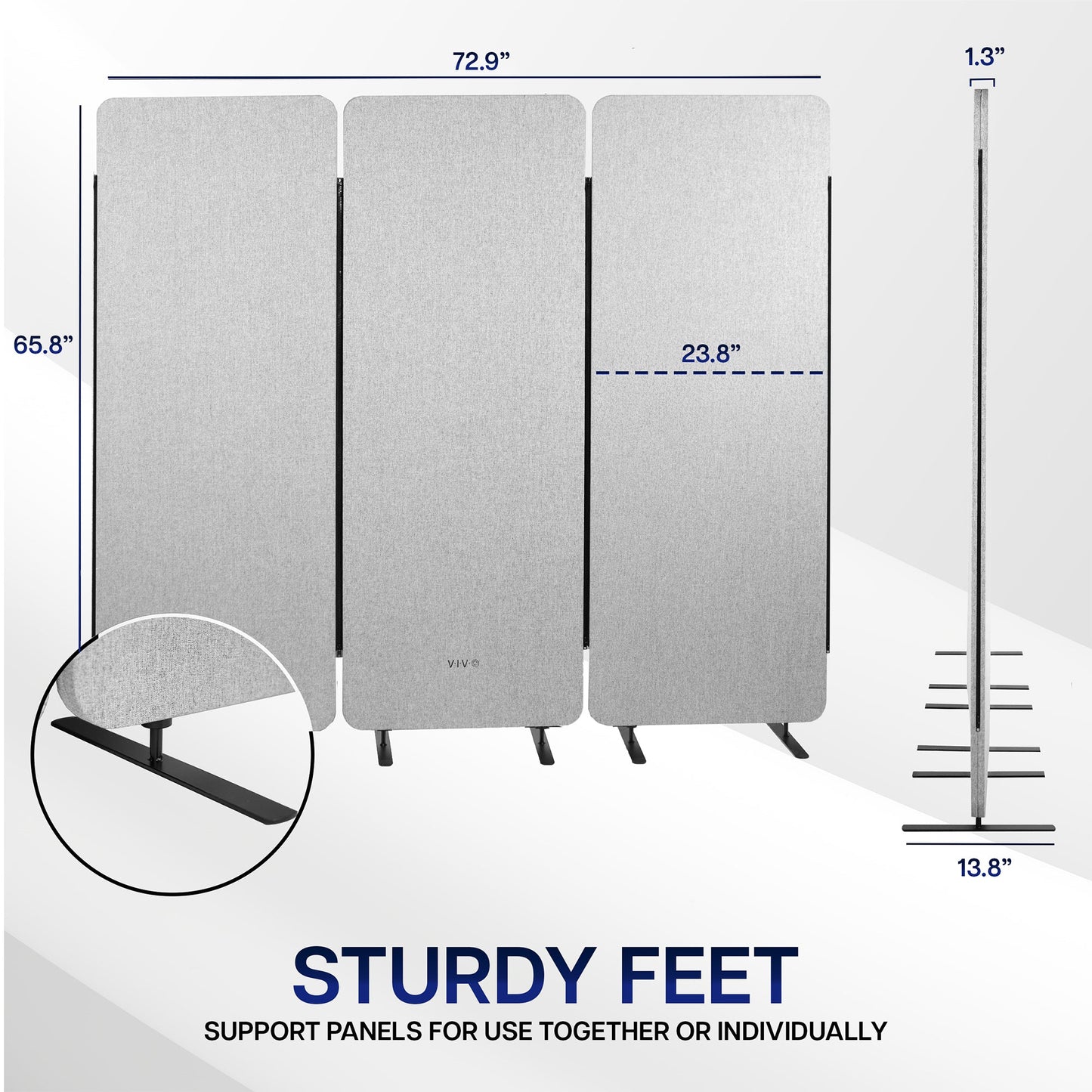 VIVO Freestanding Room Dividers - PP-3-T024G
