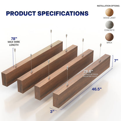VIVO Wood Grain Acoustic Ceiling Beams (x4) - PP-CW03-4WD