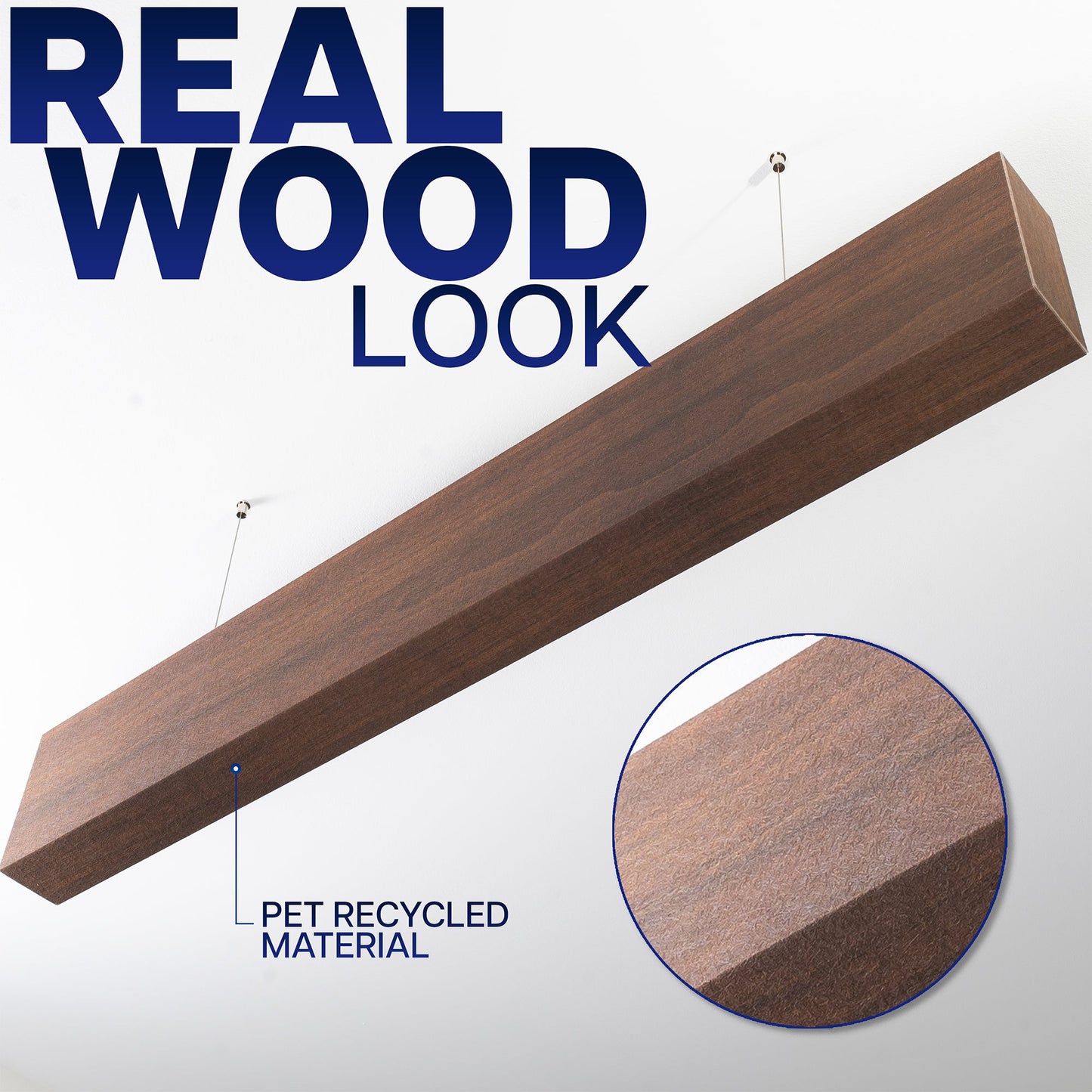 VIVO Wood Grain Acoustic Ceiling Beams (x4) - PP-CW03-4WD