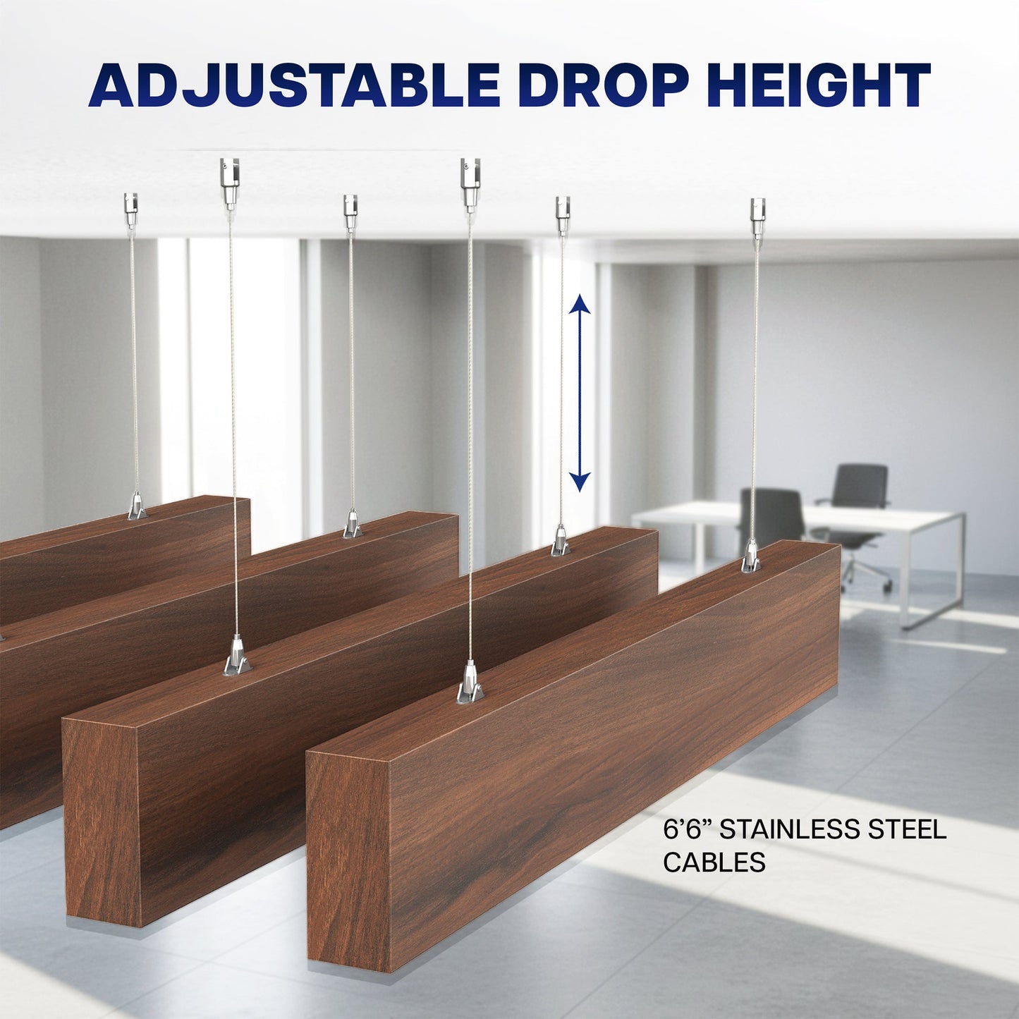VIVO Wood Grain Acoustic Ceiling Beams (x4) - PP-CW03-4WD
