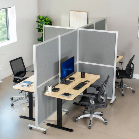 VIVO Mobile Modular Wall System Freestanding Room Dividers - PP-MWS63D-M
