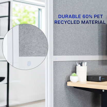 VIVO Mobile Modular Wall System Freestanding Room Dividers - PP-MWS63D-M