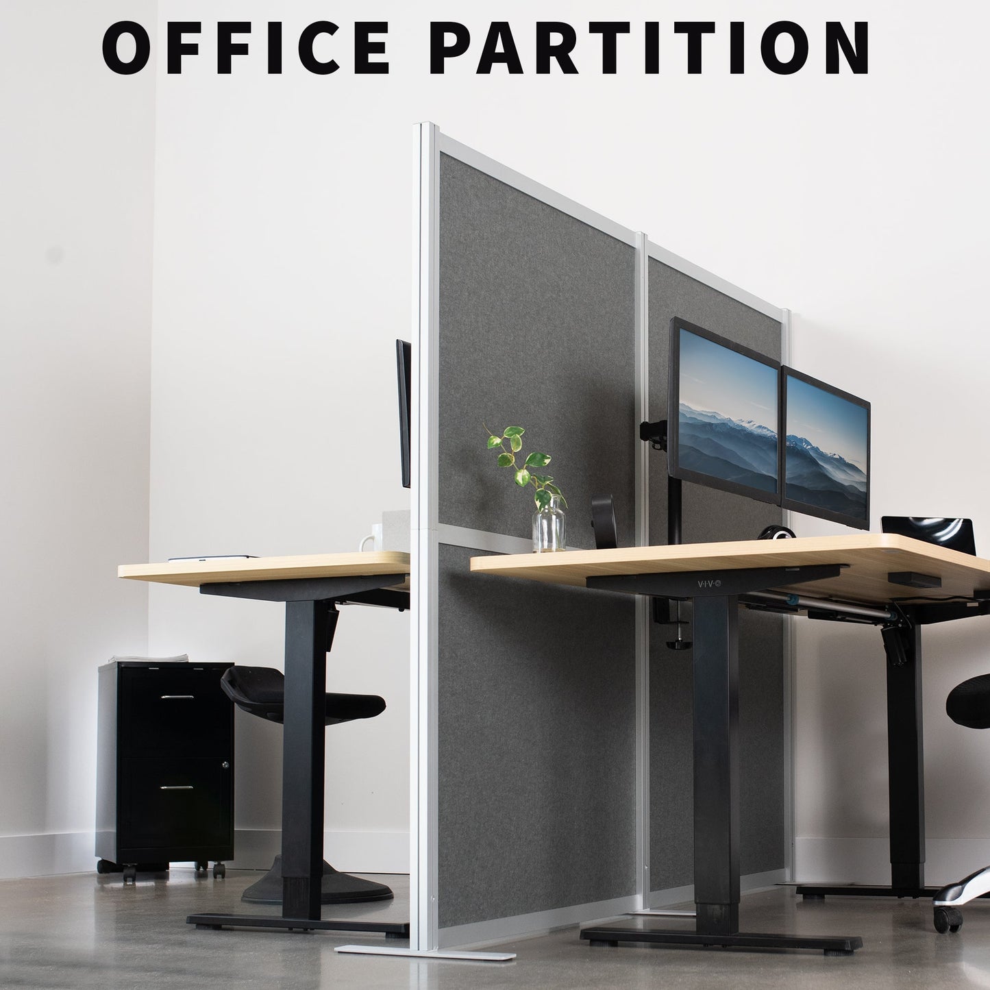 VIVO Modular Wall System Freestanding Room Dividers - PP-MWS63D
