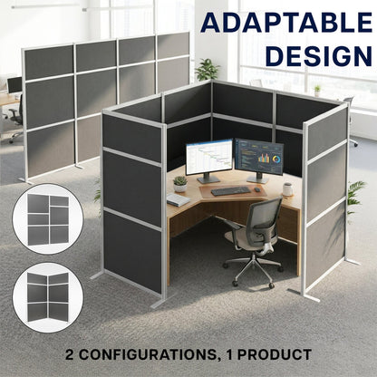 VIVO 84" Tall Modular Wall System Freestanding Room Dividers - PP-MWS84D