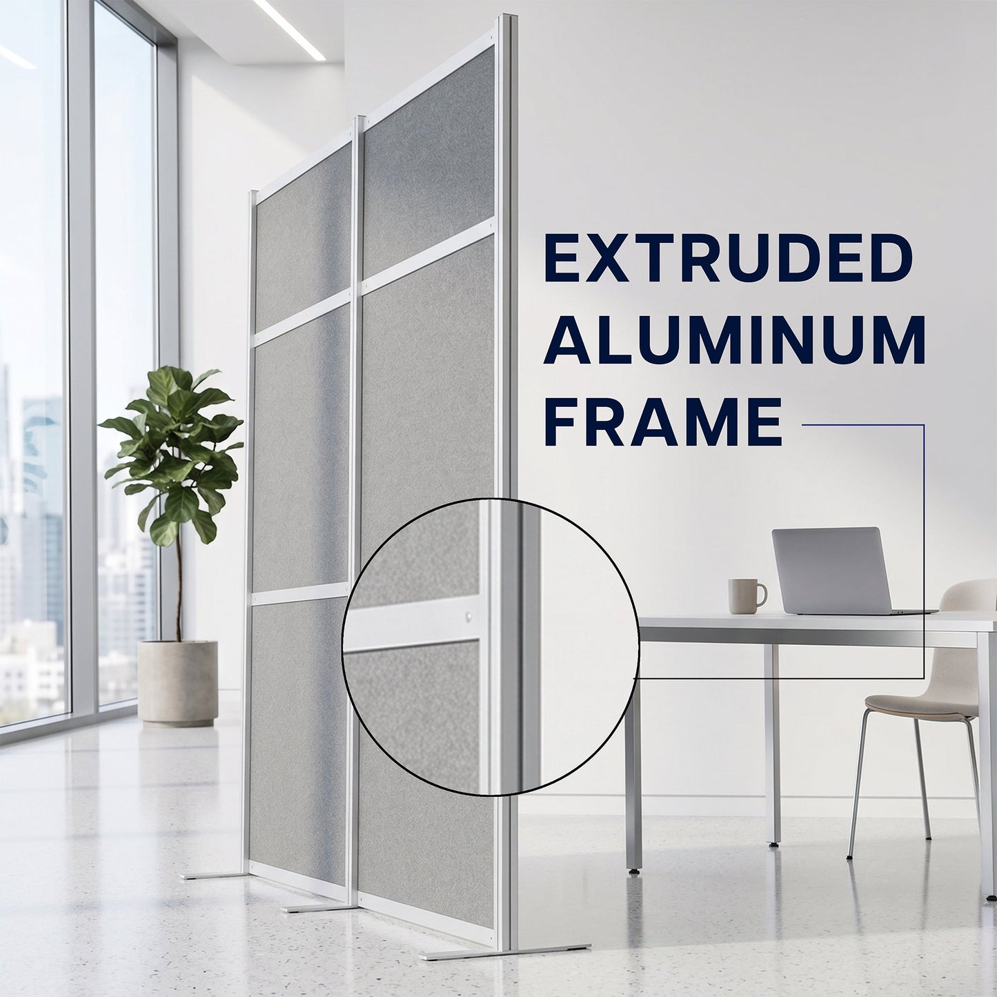 VIVO 84" Tall Modular Wall System Freestanding Room Dividers - PP-MWS84D