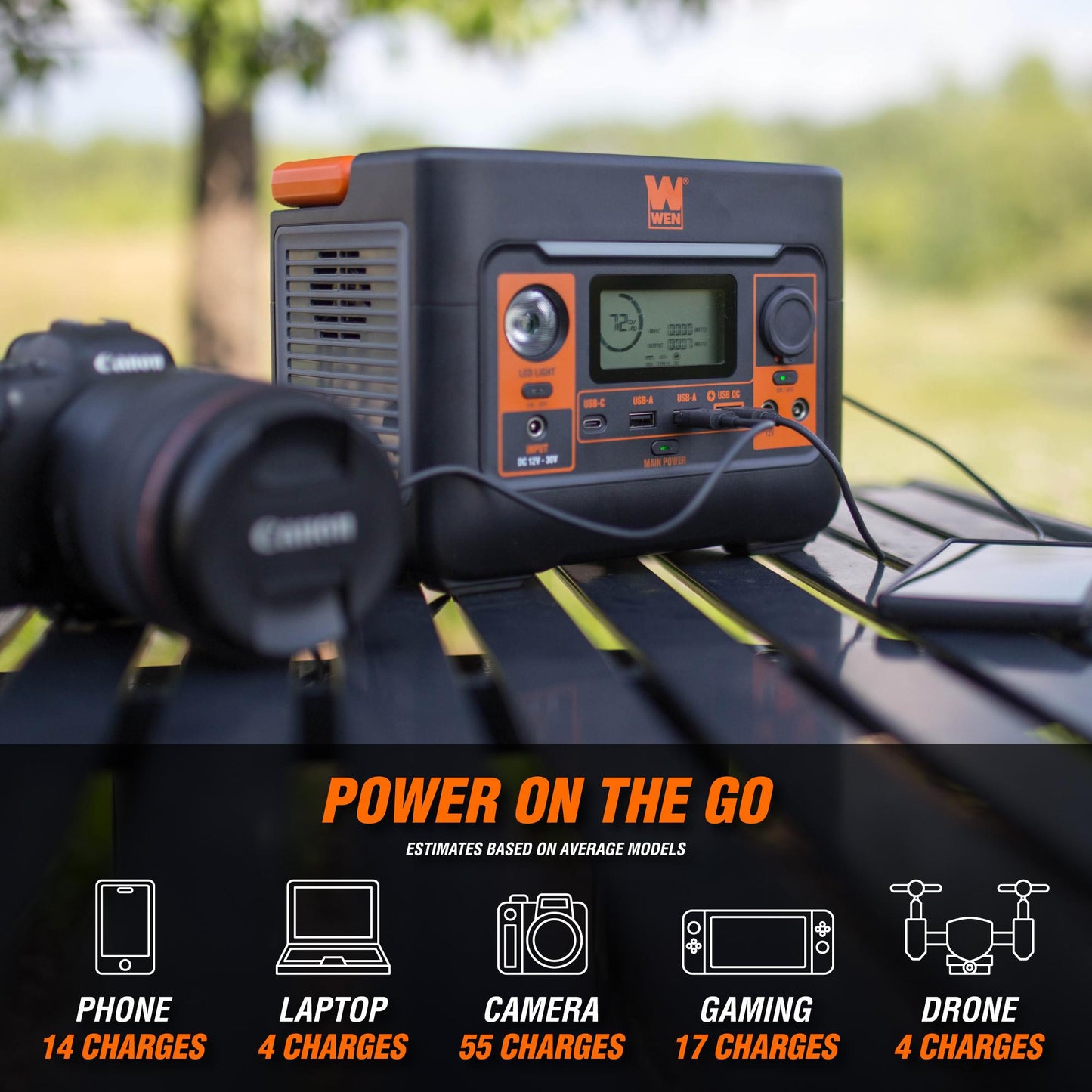 WEN PP300i 300-Watt 269Wh Lithium-Ion Power Station and Battery-Powered Inverter Generator - PP300i