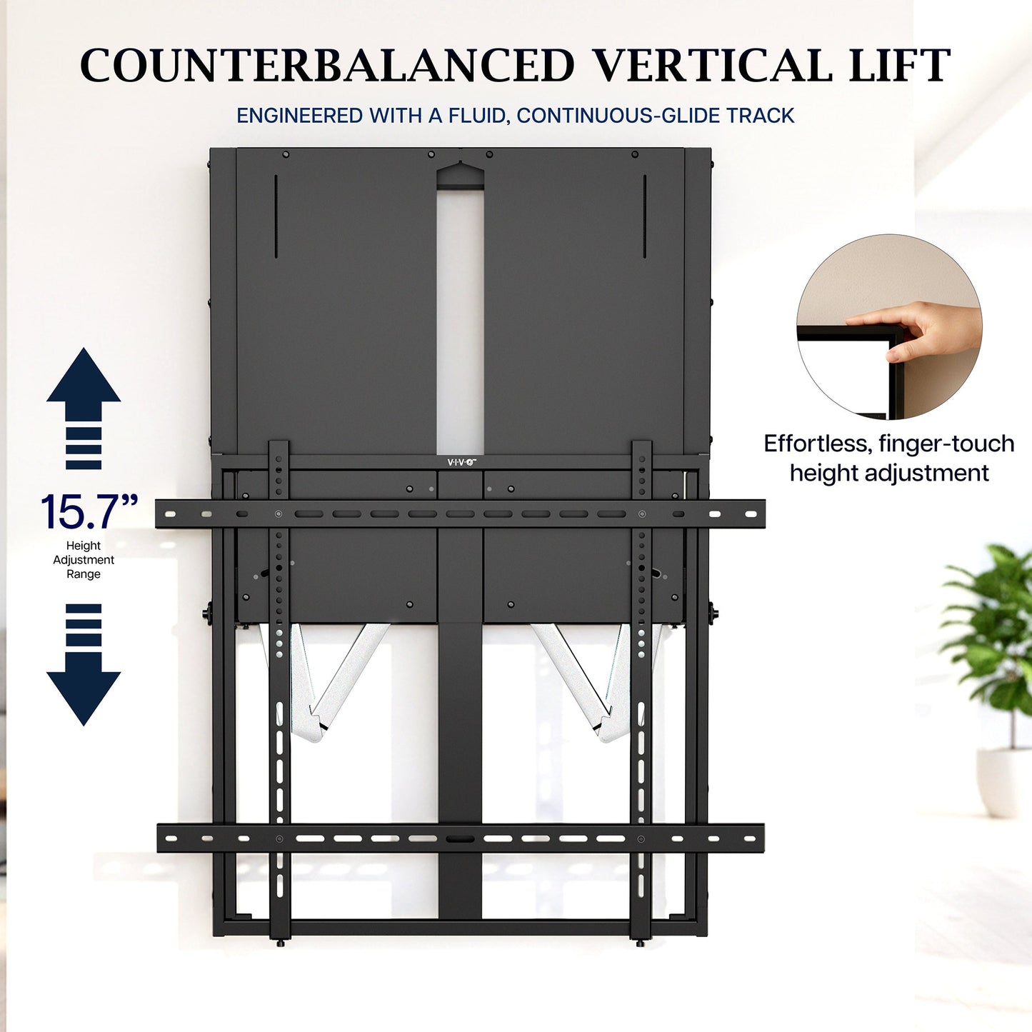 VIVO Manual Height Adjustable TV Wall Mount - 65” to 86” Screens - PRO-TVHA86
