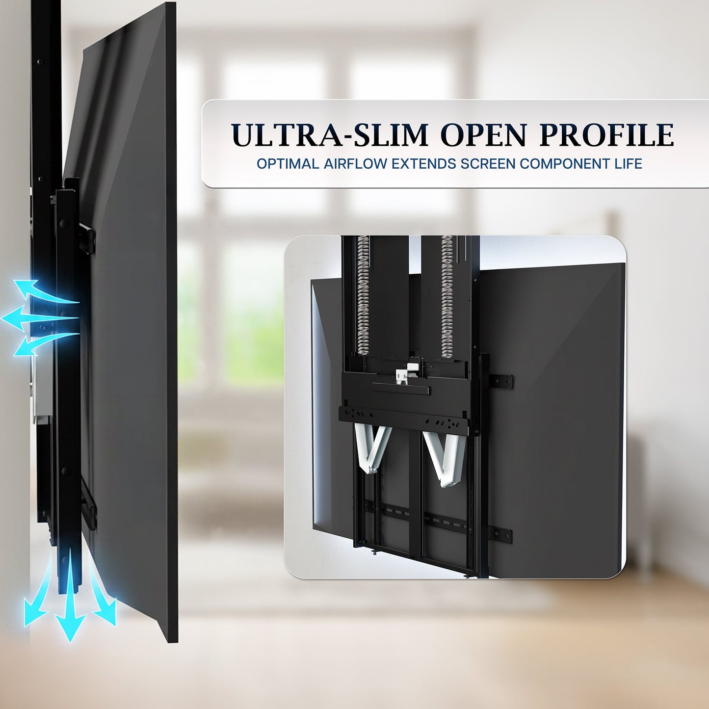VIVO Manual Height Adjustable TV Wall Mount - 65” to 86” Screens - PRO-TVHA86