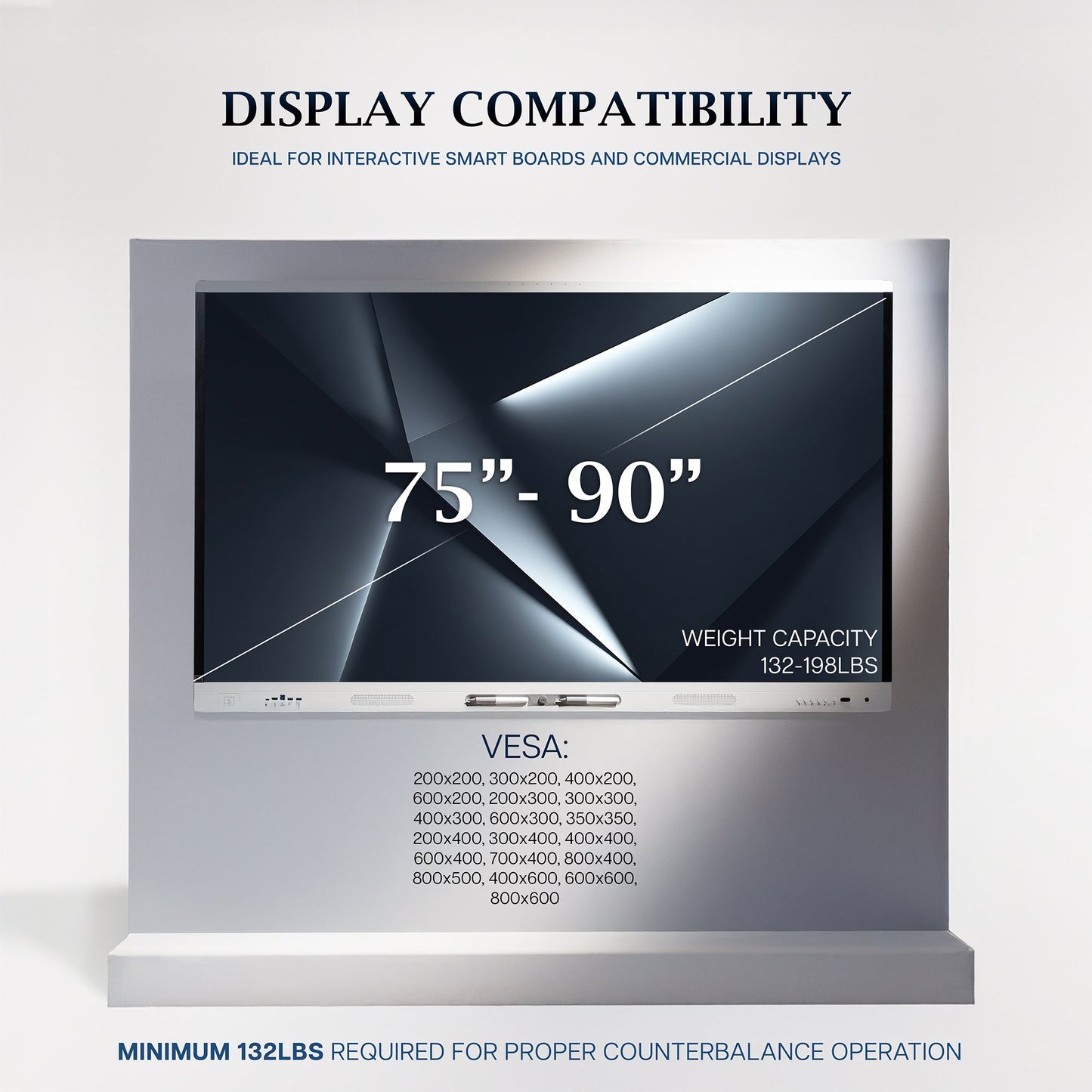 VIVO Manual Height Adjustable TV Wall Mount - 75” to 90” Screens - PRO-TVHA90