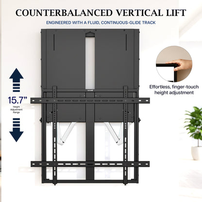 VIVO Manual Height Adjustable TV Wall Mount - 75” to 90” Screens - PRO-TVHA90