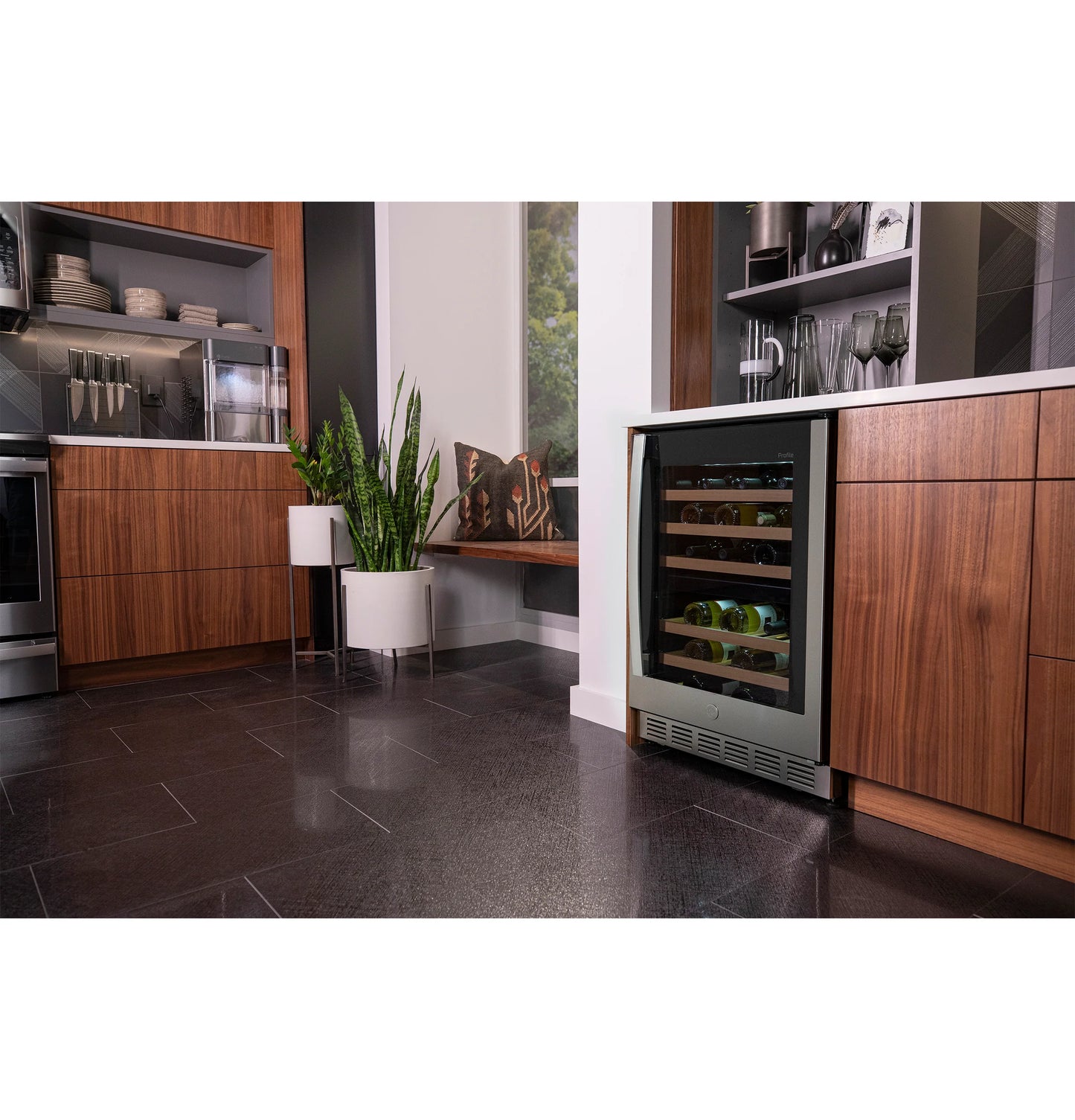 GE Profile PWS06DSPSS 44-Bottle Dual Zone Wine Cooler Stainless Steel