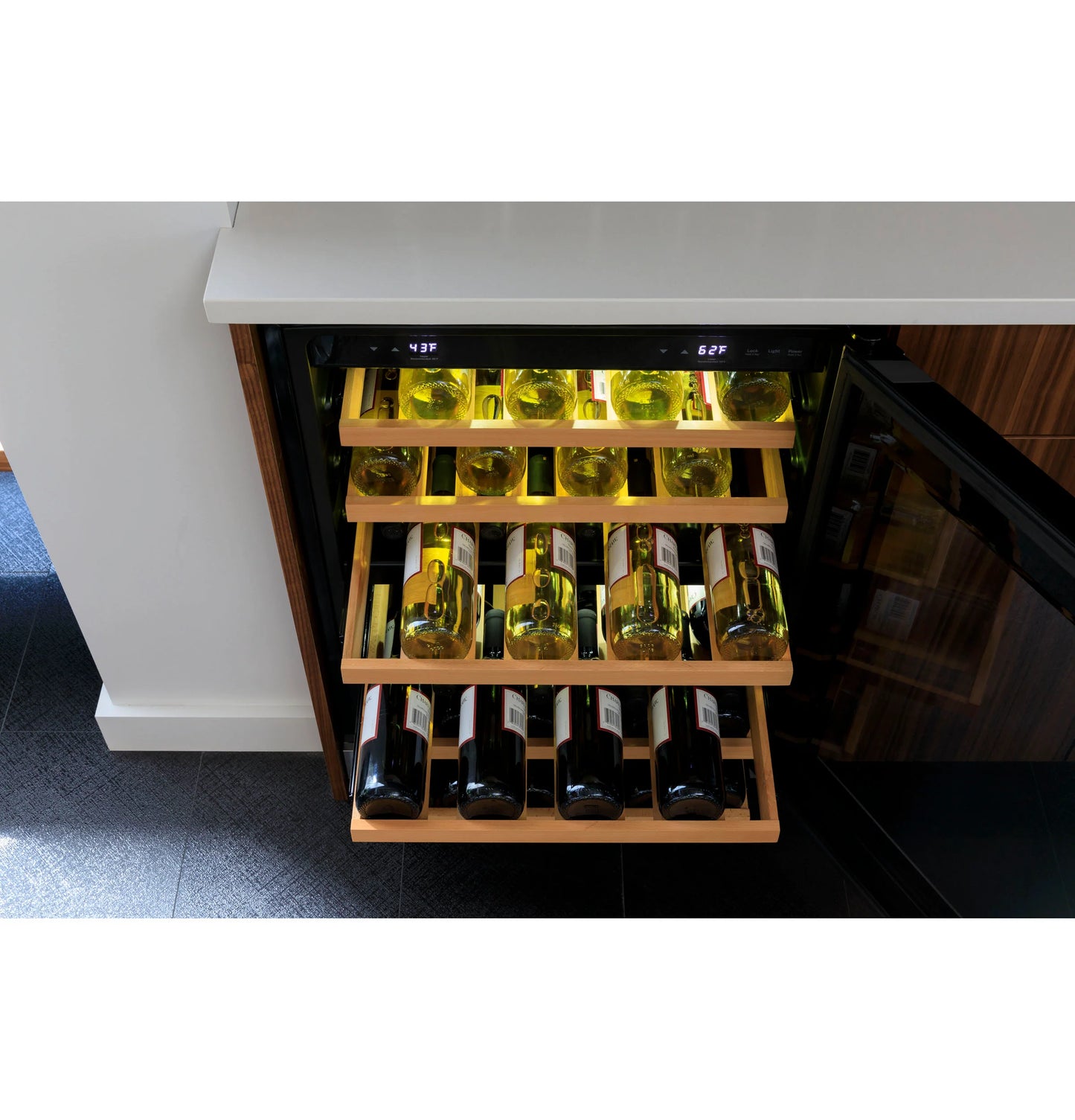 GE Profile PWS06DSPSS 44-Bottle Dual Zone Wine Cooler Stainless Steel