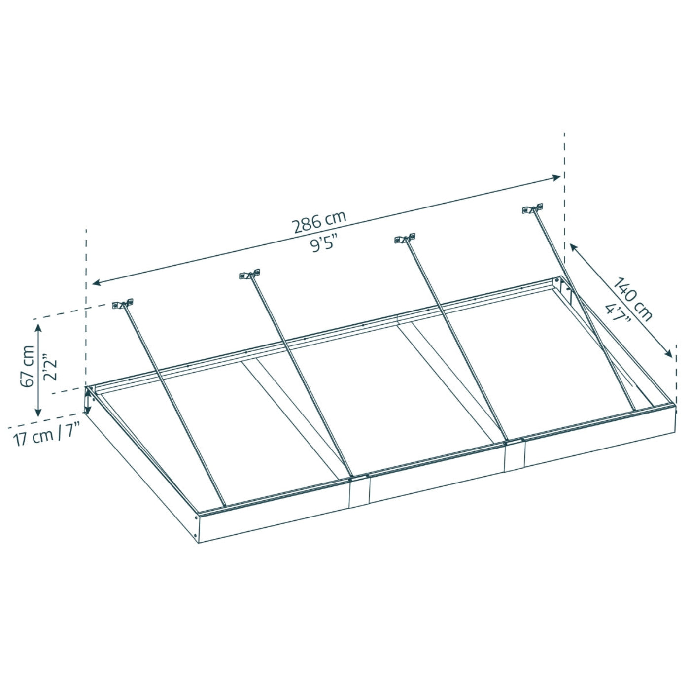 Palram - Canopia | Sophia XL Patio/Entryway/Window Awning - HG9542