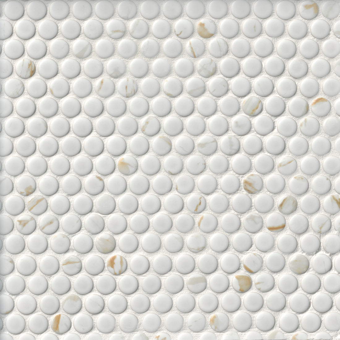 PennyRoundCalacattaGoldMatte