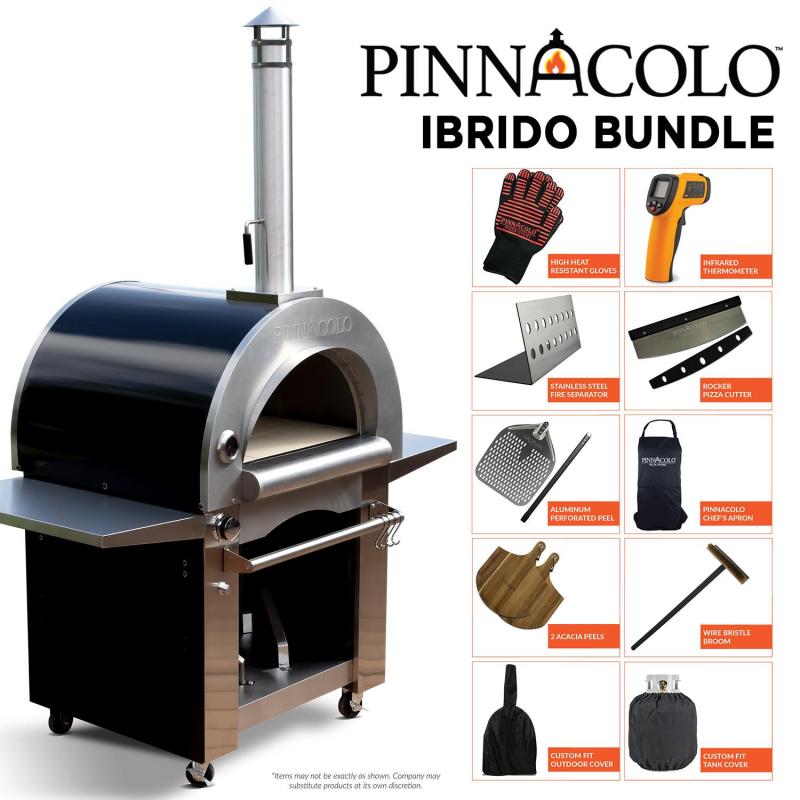 Pinnacolo Ibrido Hybrid Outdoor Pizza Oven Bundle