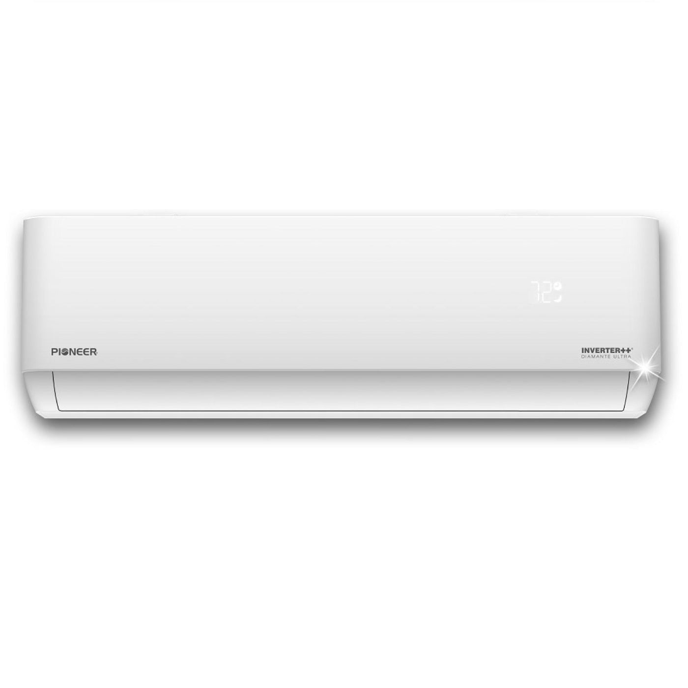 Pioneer Diamante Ultra 12,000 BTU 23 SEER2 Ductless Mini-Split Inverter++ Energy-Star Wi-Fi Air Conditioner Heat Pump Full Set 230V with 16 Ft. Kit - WYT012GLFI22RL