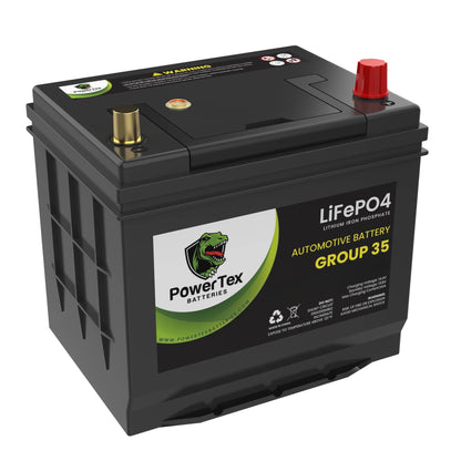 PowerTex 2013 Subaru XV Crosstrek Car Battery BCI Group 35 / Q85 Lithium LiFePO4 Automotive Battery - PTLG35-406