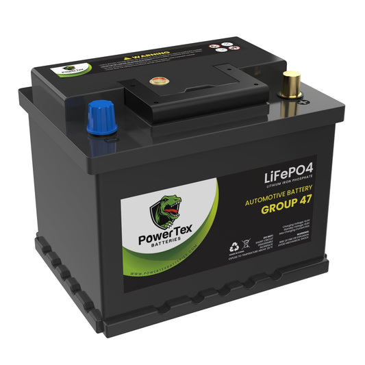 PowerTex 2011 Volkswagen GTI Car Battery BCI Group 47 H5 Lithium LiFePO4 Replacement Automotive Battery - PTLG47-605