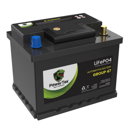PowerTex 2021 Volkswagen Tiguan L4 2.0LReplacement Car Battery BCI Group 47 Lithium LiFePO4 Automotive Powertex Battery - PTLG47-091