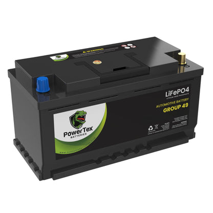 PowerTex 2024 BMW X4 L6 3.0LReplacement Car Battery BCI Group 49 Lithium LiFePO4 Automotive Powertex Battery - PTLG49-0187