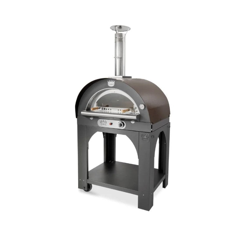 Clementi Pulcinella Gas-Fired Pizza Oven - Copper - Glass Door