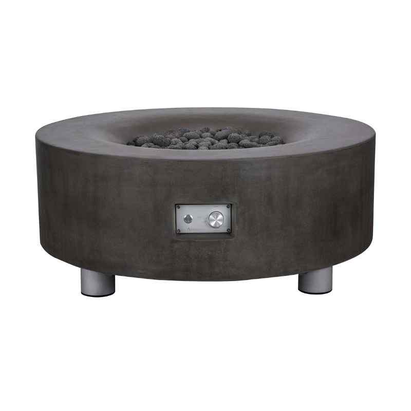 Pyromania Avalon Fire Table Charcoal with Legs Silo