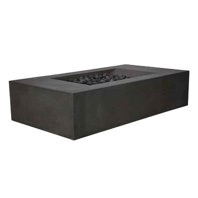 Pyromania Moderne Fire Table Charcoal angle silo