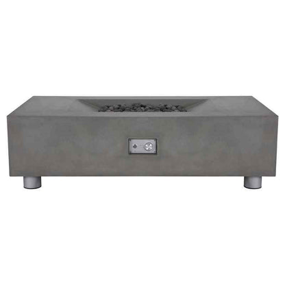 Pyromania Moderne Fire Table Slate legs front view