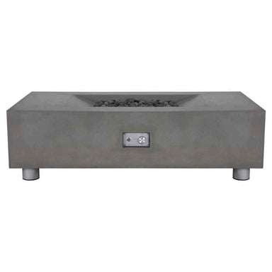 Pyromania Moderne Fire Table Slate legs front view