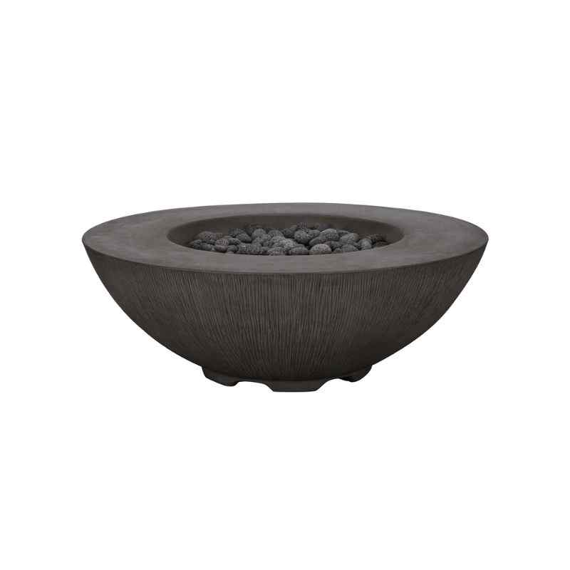 Pyromania Shangri-la Fire Table Slate with lava rocks silo