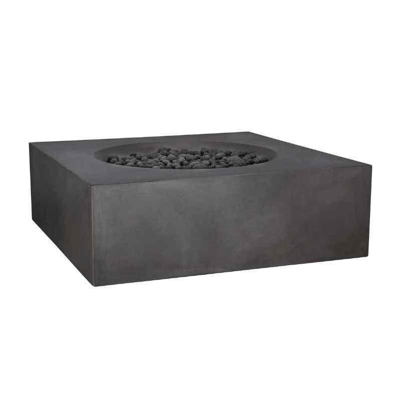 Pyromania Tao Fire Table Charcoal no flame set up silo