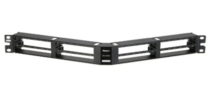 Panduit QN Patch Panel, Angled, 48 Port, 1 RU - QAPP48HDBL