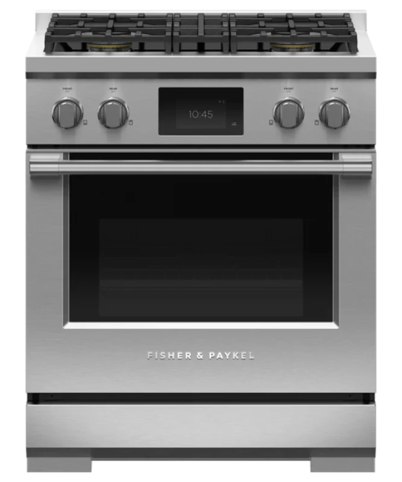 Fisher Paykel 30" Series 9 Professional 4 Burner Dual Fuel Self-Cleaning Range, Natural Gas Stainless Steel - RDV3304N