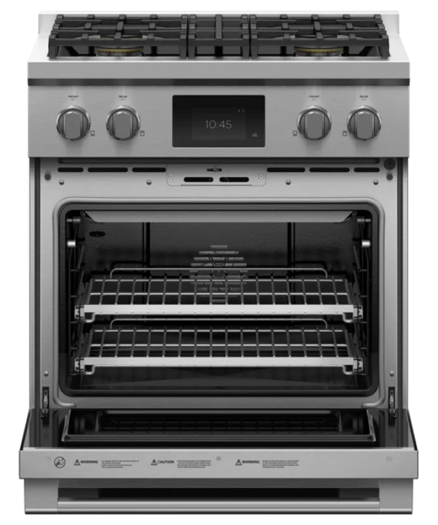 Fisher Paykel 30" Series 9 Professional 4 Burner Dual Fuel Self-Cleaning Range, Natural Gas Stainless Steel - RDV3304N