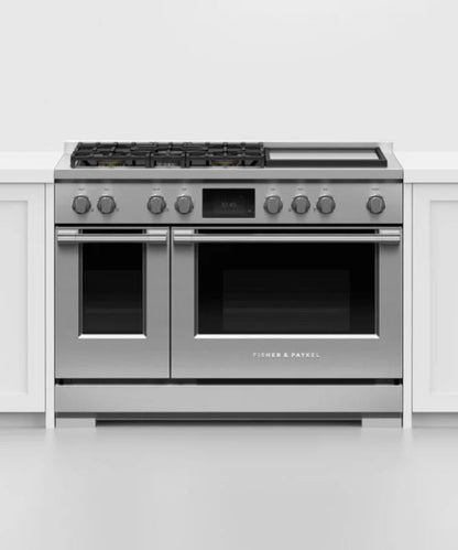 Fisher Paykel Dual Fuel Range, 48", 5 Burners with Griddle, Self-cleaning, LPG Other - RDV3485GDL