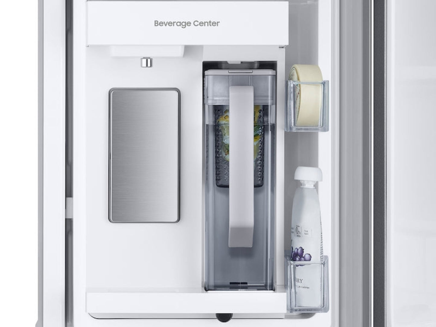 SAMSUNG 33"  25 cu. ft. Standard Depth 3-Door French Door Refrigerator with Beverage Center and Dual Ice Maker in Stainless Steel - RF25C5551SR/AA
