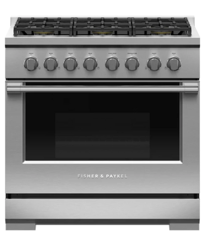 Fisher Paykel Gas Range, 36", 6 Burners, LPG Other - RGV3366L