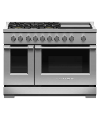Fisher Paykel Gas Range, 48", 5 Burners with Griddle, LPG Other - RGV3485GDL