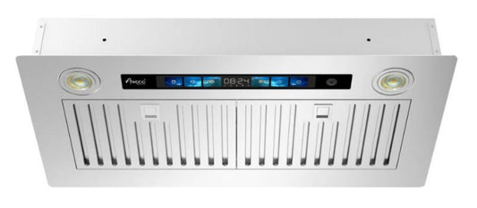 Awoco RH-IT-V Ceiling Mount 14-1/2”D Voice Control Insert Range Hood - No Blower - RH-IT06-V30-Hood