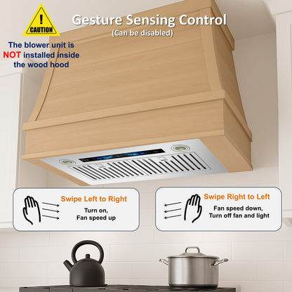 AWOCO  RH-IT06-V Ceiling Mount Range Hood - Split Insert - 800CFM - 6" Blower - RH-IT06-V30-COLD
