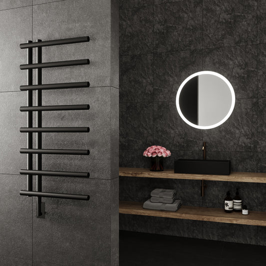 Paris Mirror Rhea Wall Mounted Electric Towel Warmer in Black - RHEABLK08