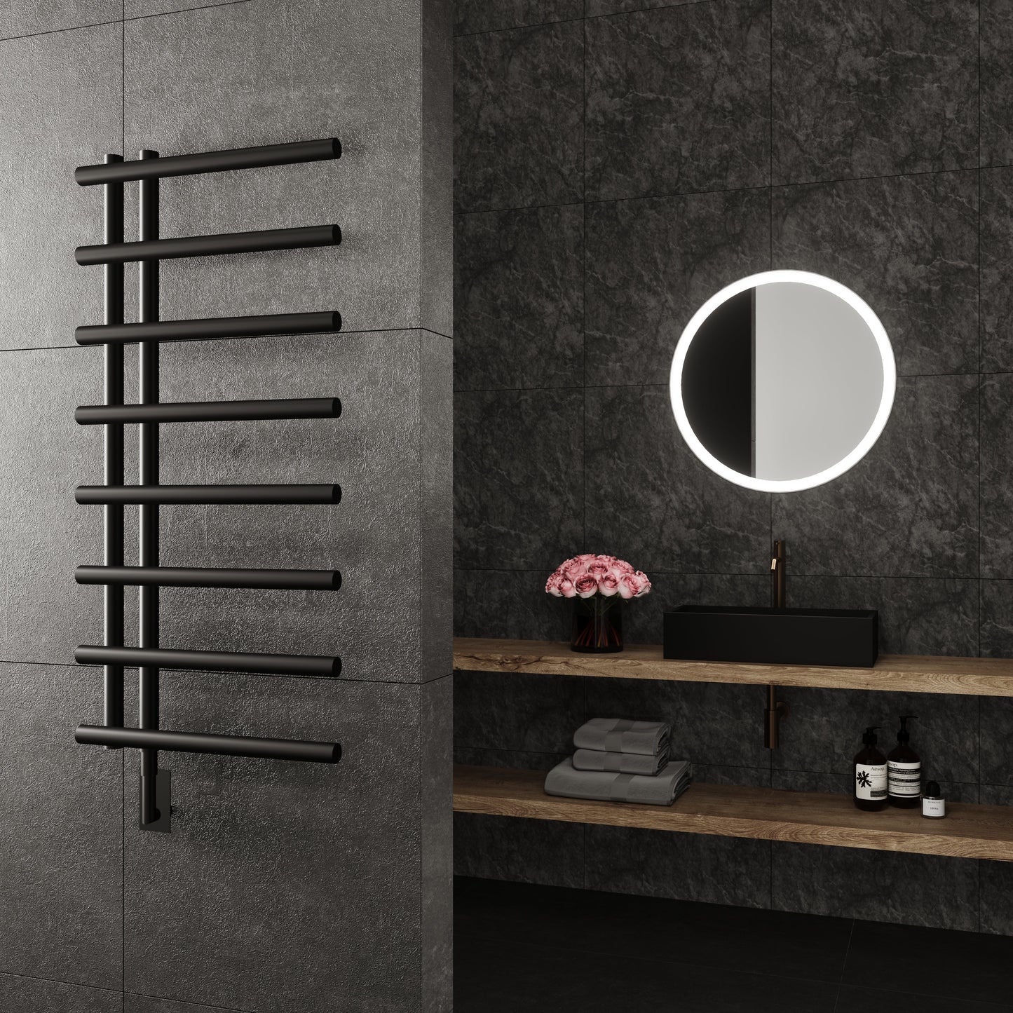 Paris Mirror Cronos Wall Mounted Electric Towel Warmer in Gold - CRONGLD10