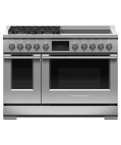 Fisher Paykel Dual Fuel Range, 48", 4 Burners, 4 Induction Zones, Self-cleaning, LPG Other - RHV3484L