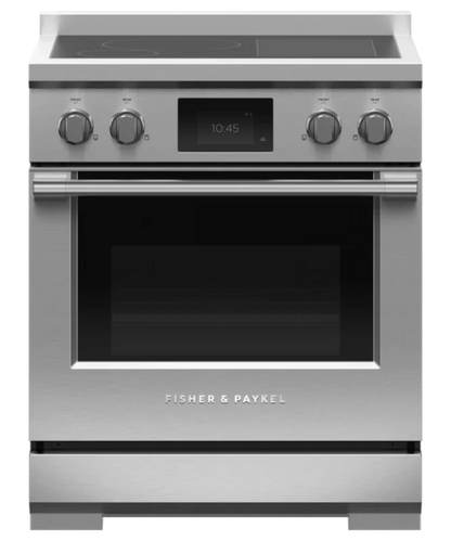 Fisher Paykel 30" Series 9 Professional 4 Zone Induction Self-Cleaning Range, with SmartZone Stainless Steel - RIV3304