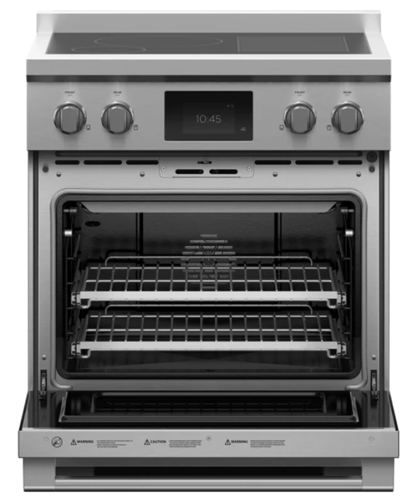 Fisher Paykel 30" Series 9 Professional 4 Zone Induction Self-Cleaning Range, with SmartZone Stainless Steel - RIV3304
