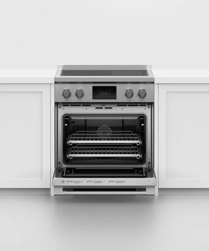 Fisher Paykel 30" Series 9 Professional 4 Zone Induction Self-Cleaning Range, with SmartZone Stainless Steel - RIV3304